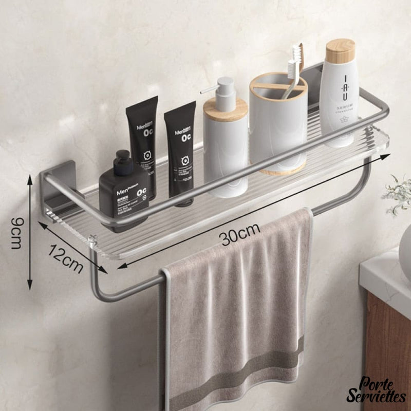 Etagere salle de bain avec porte serviette
