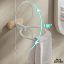 Petit porte serviette bois mural