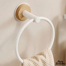 Petit porte serviette bois mural