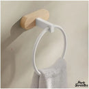 Petit porte serviette bois mural