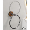 Petit porte serviette bois mural