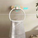 Petit porte serviette bois mural