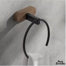 Petit porte serviette bois mural