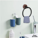 Petit porte serviette bois mural