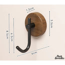 Petit porte serviettes bois salle bain mural