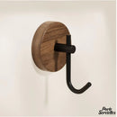 Petit porte serviettes bois salle bain mural