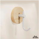 Petit porte serviettes bois salle bain mural