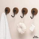 Petit porte serviettes bois salle bain mural
