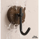 Petit porte serviettes bois salle bain mural