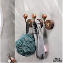 Petit porte serviettes bois salle bain