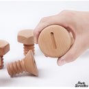 Petit porte serviettes bois salle bain