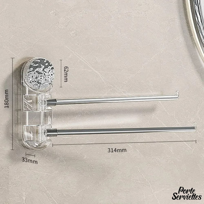 Porte serviette 4 branches a ventouses
