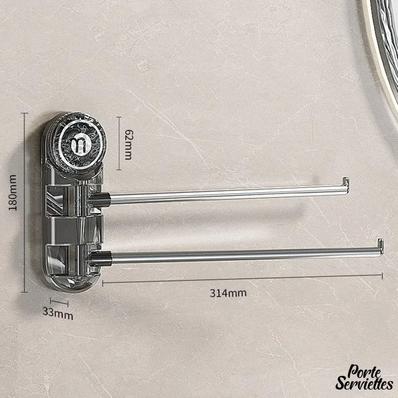 Porte serviette 4 branches a ventouses