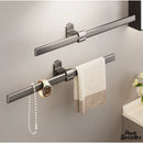 Porte serviette à coller gris