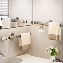 Porte serviette à coller gris