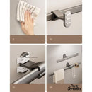 Porte serviette à coller gris