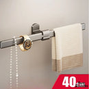 Porte serviette à coller gris