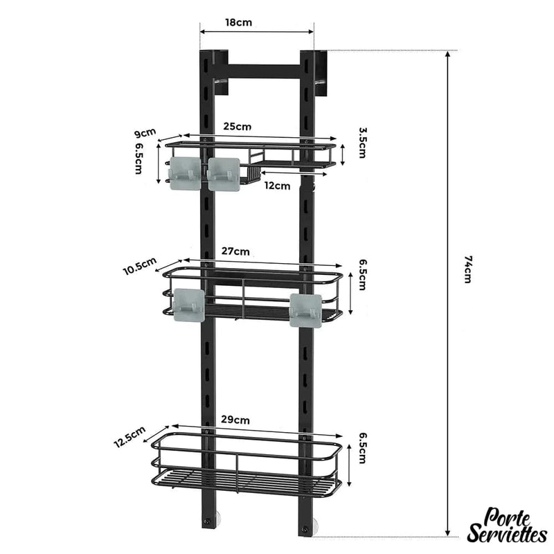 Porte serviette a fixer sur paroi de douche