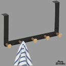 Porte serviette a suspendre métal noir