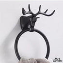 Porte serviette anneau métal noir mat