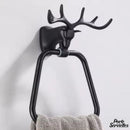 Porte serviette anneau métal noir mat