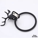 Porte serviette anneau métal noir mat