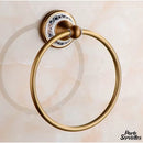 Porte serviette année 1930 en bronze doré forme anneau