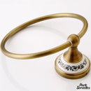 Porte serviette année 1930 en bronze doré forme anneau