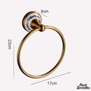 Porte serviette année 1930 en bronze doré forme anneau