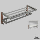 Porte-serviette avec support en bois