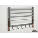 Porte-serviette avec support en bois