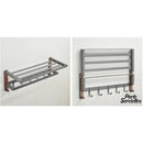 Porte-serviette avec support en bois