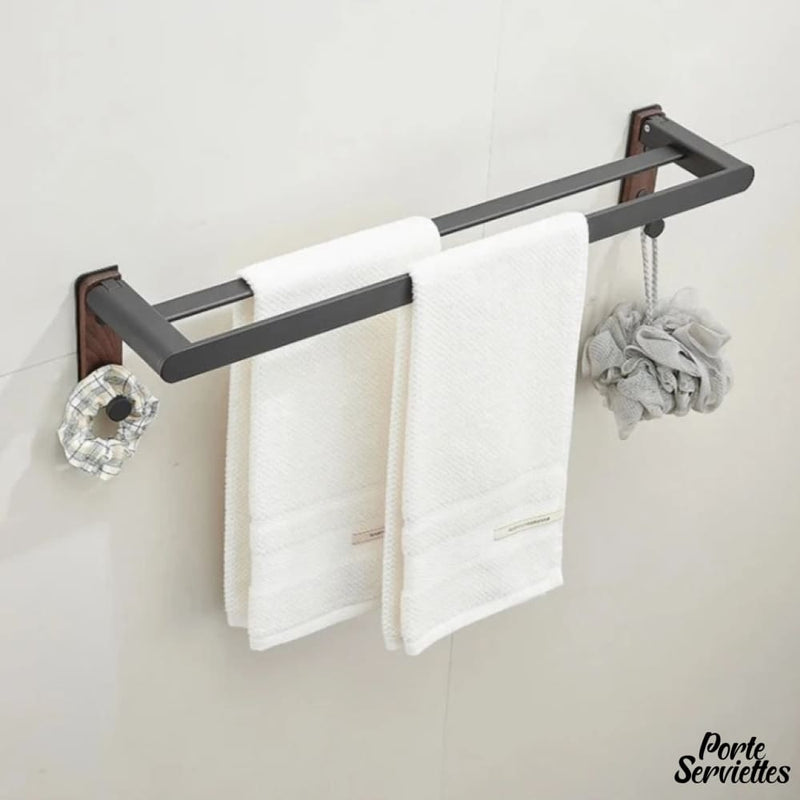 Porte serviette bois 60 cm