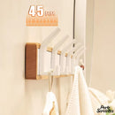 Porte serviette bois blanc