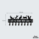 Porte serviette chat noir