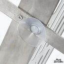 Porte serviette chromé brillant pour paroi de douche en verre