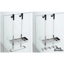 Porte serviette chromé brillant pour paroi de douche en verre