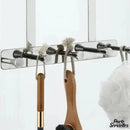 Porte serviette chromé brillant pour paroi de douche en verre