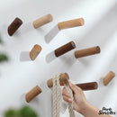 Porte serviette de bain en bois