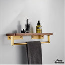 porte serviette en bois mural