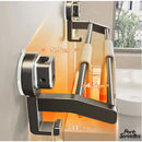 Porte serviette en métal gris