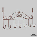 Porte serviette fer forge blanc