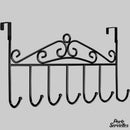 Porte serviette fer forge blanc