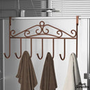 Porte serviette fer forge blanc