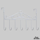 Porte serviette fer forge blanc