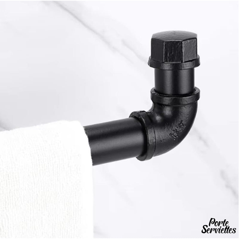 Porte serviette industriel noir mat