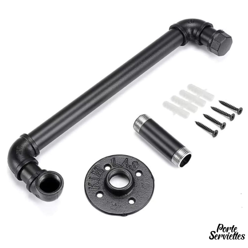 Porte serviette industriel noir mat
