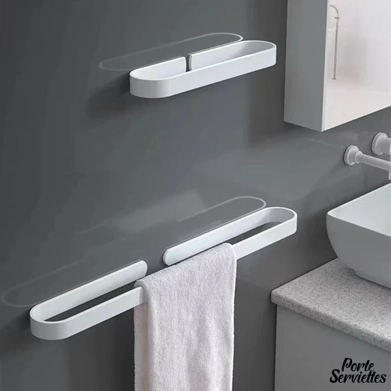 Porte serviette metal blanc