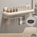 Porte serviette mural avec tablette