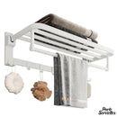 Porte serviette mural blanc salle de bain